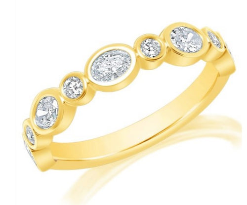14 Karat Yellow Stackable Band Band - CLASSIQUE CREATIONS