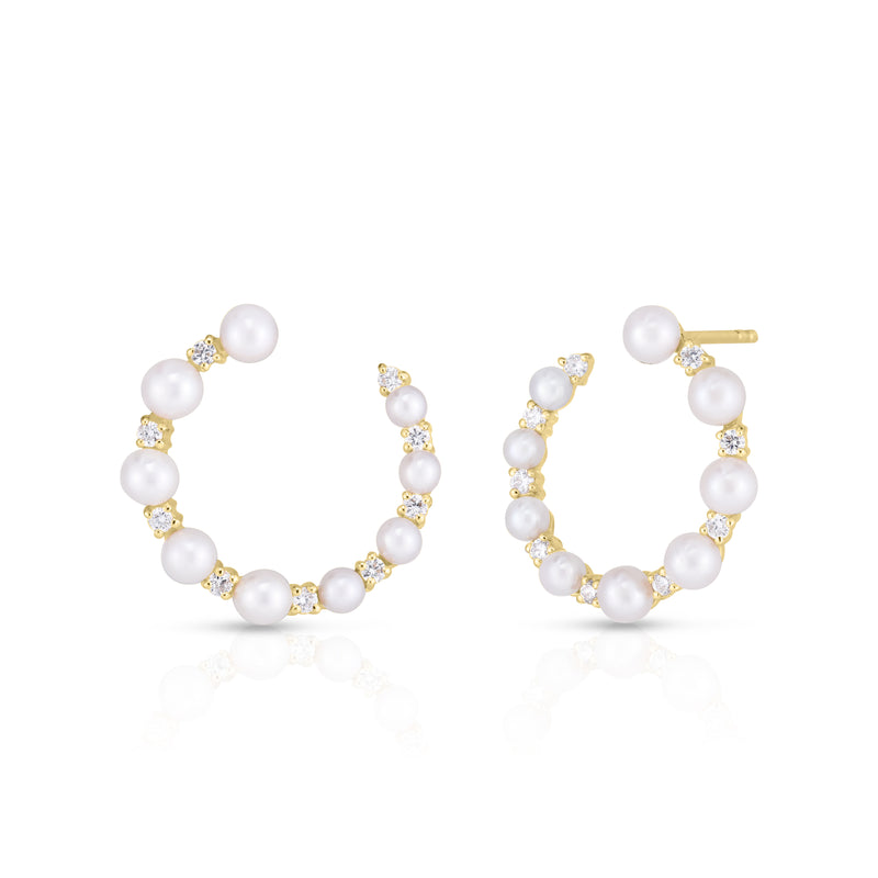 14 Karat Yellow Stud Diamonds Earrings - URBAETIS FINE JEWELRY