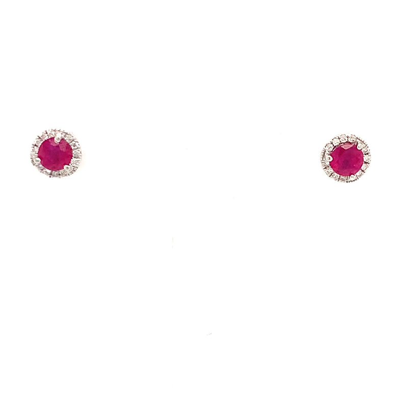 18 Karat White Rubies Gemstone Earrings - A & D GEM CORP.