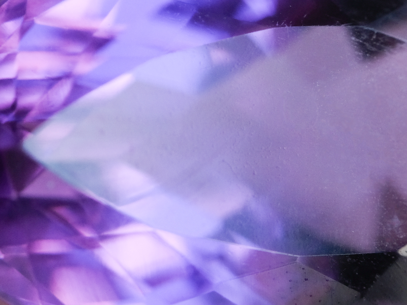Macro photo of purple gemstone
