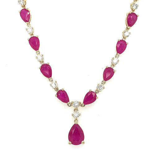 14 Karat Yellow Fashion Gemstone Necklace - ROYAL JEWELRY MFG, INC.