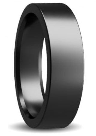 7mm Compressed Diamond Flat/Pipe Wedding Band - HEAVY STONE RINGS