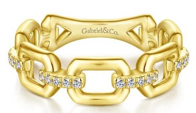 14 Karat Yellow Women's Diamond Fashion Ring