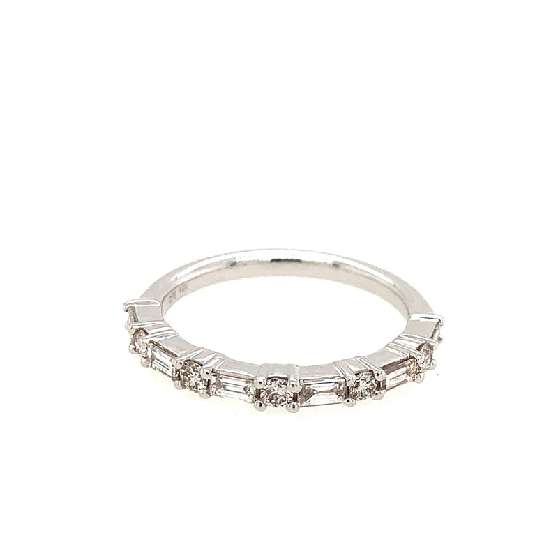 14 Karat White Stackable Band Band