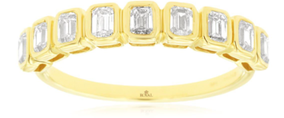 14 Karat Yellow Bezel Set Band