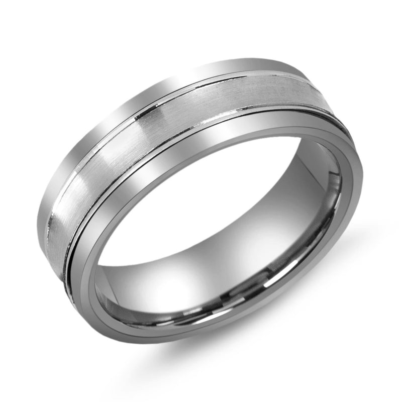 7mm Titanium Flat Comfort Fit Wedding Band