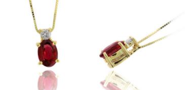 14 Karat Yellow Drop Gemstone Pendant