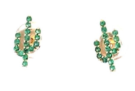 14 Karat Yellow Emeralds Gemstone Earrings - TJ MANUFACTURING