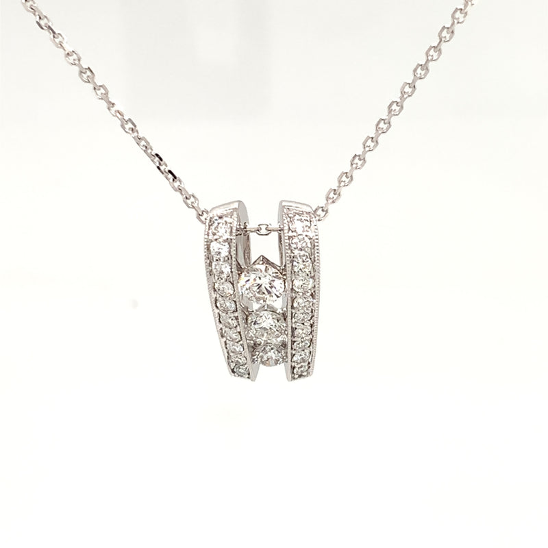 14 Karat White Fashion Diamond Pendant