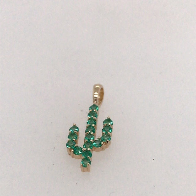 14 Karat Yellow Gemstone Pendant