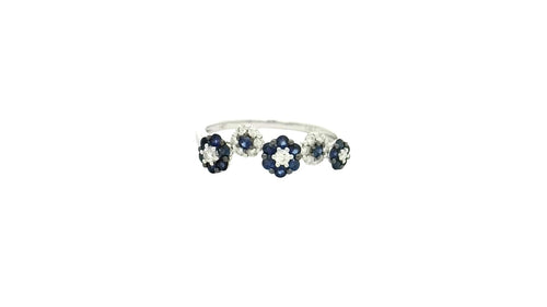 14 Karat White Lady's Flower Gemstone Fasion Ring - LALI JEWELS