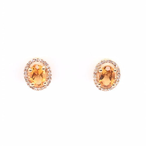 14 Karat Yellow Stud Gemstone Earrings - LALI JEWELS