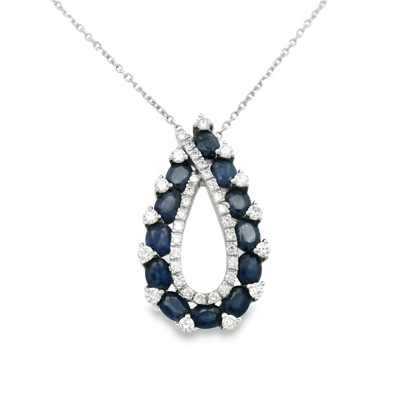 14 Karat White Fashion Gemstone Pendant