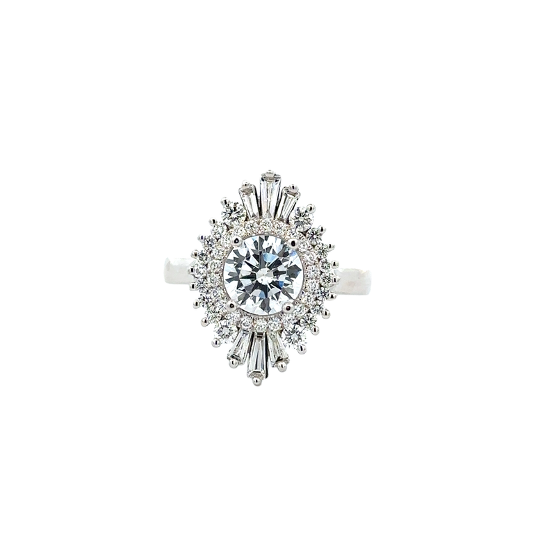 14 Karat White Semi-mount