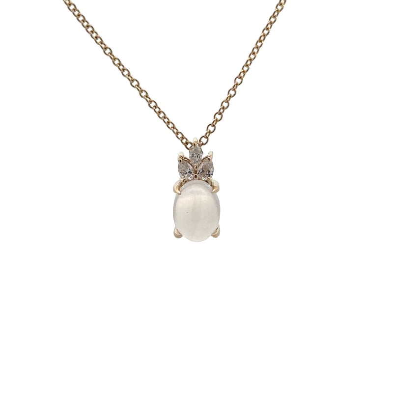 14 Karat Yellow Drop Gemstone Pendant