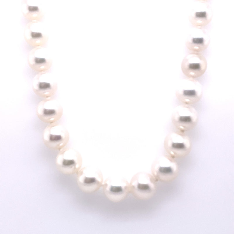 14 Karat White Single Pearls Necklace