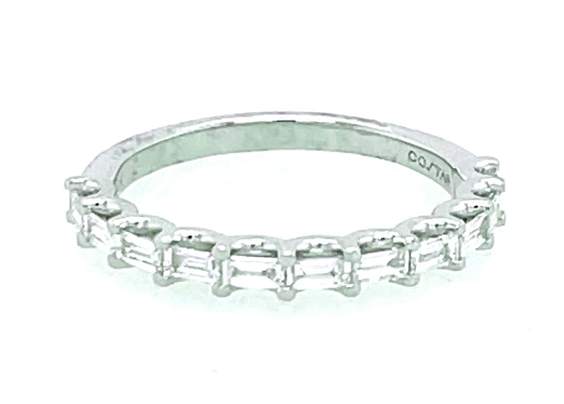 14 Karat White Straight Prong Band