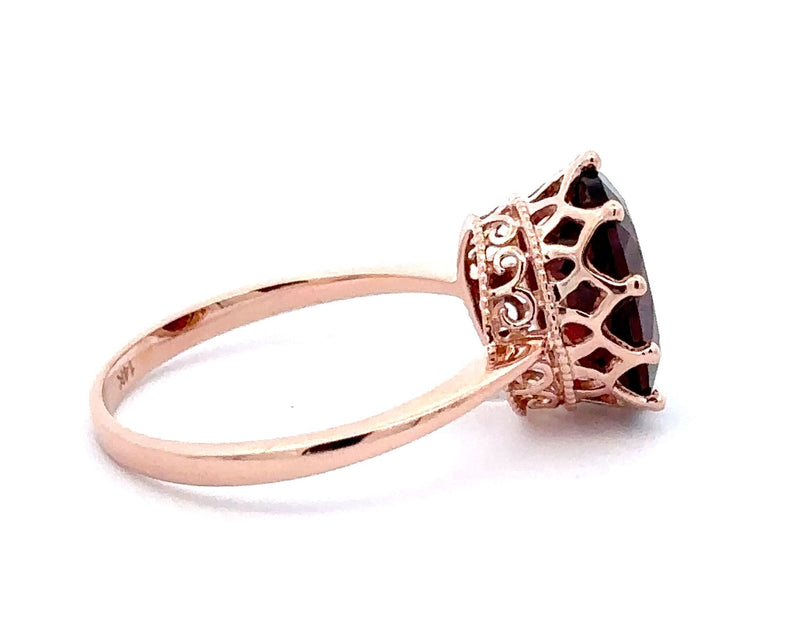 14 Karat Rosé Lady's Solitaire Gemstone Fasion Ring - LALI JEWELS