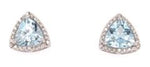 14 Karat White Aquas Gemstone Earrings
