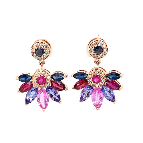 14 Karat Rosé Others Gemstone Earrings - RYAN GEMS INC.