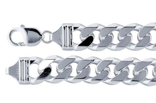 STERLING SILVER 9" Curb Bracelet