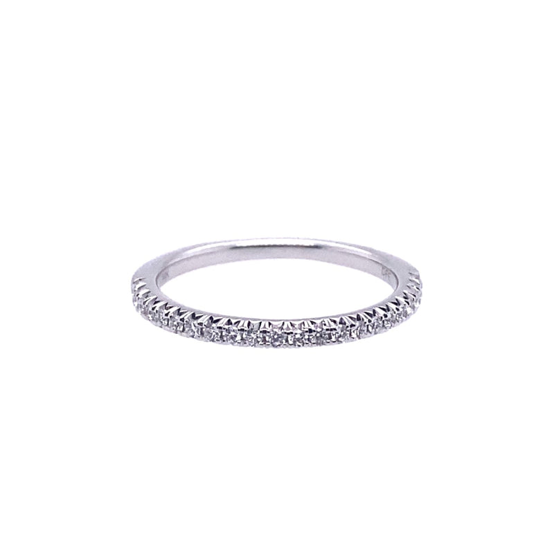 14 Karat White Straight Prong Band
