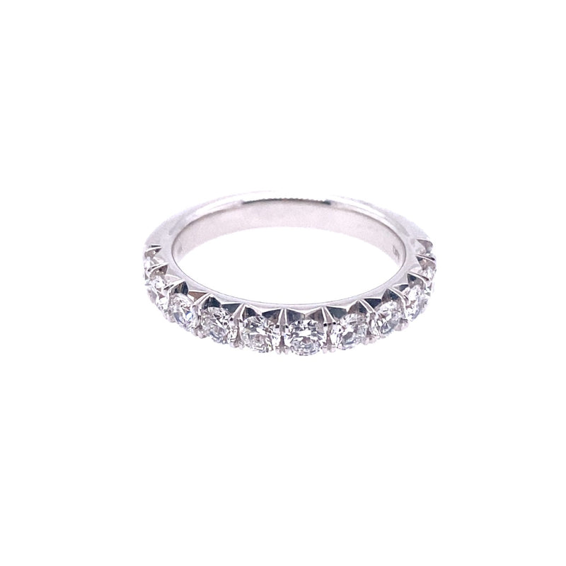 14 Karat White Straight Prong Band