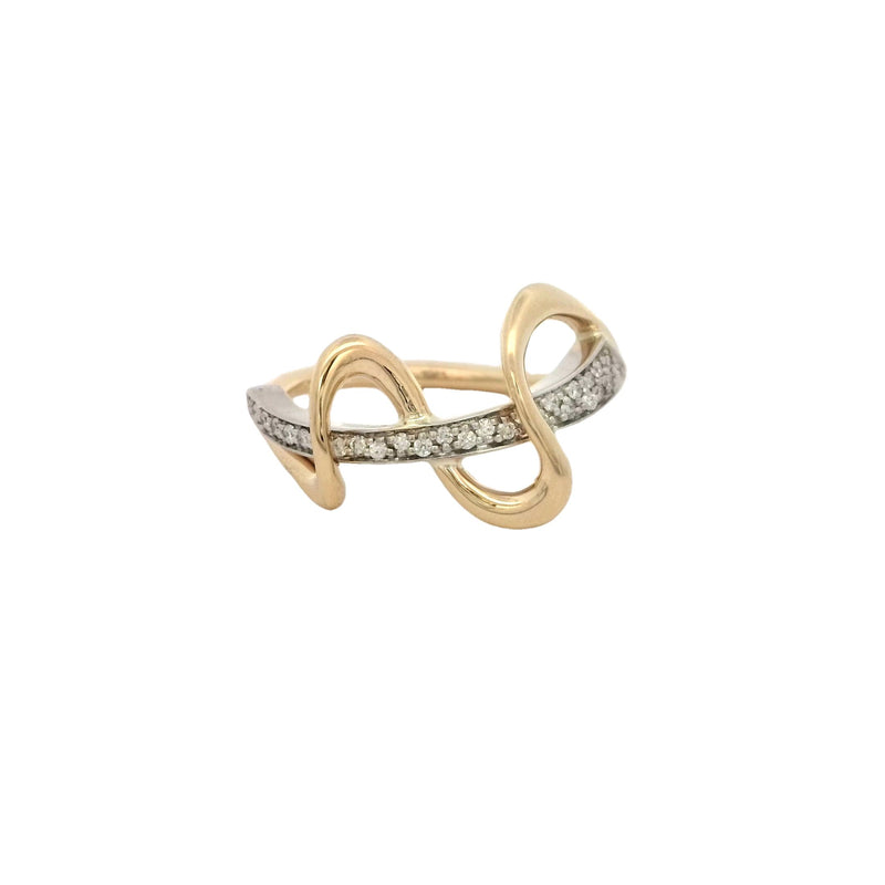 14 Karat Two Tone Women's Diamond Fashion Ring