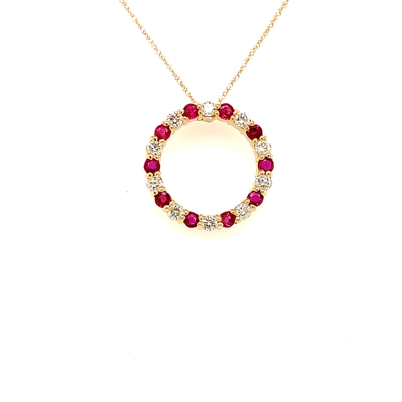 14 Karat Yellow Fashion Gemstone Pendant