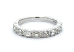 14 Karat White Bezel Set Band