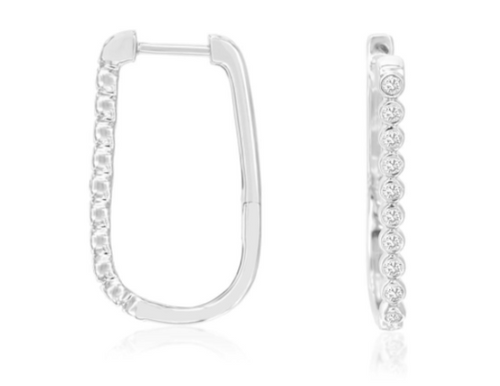 Diamond Hoop/Dangle/Drop Earring - ROYAL JEWELRY MFG, INC.