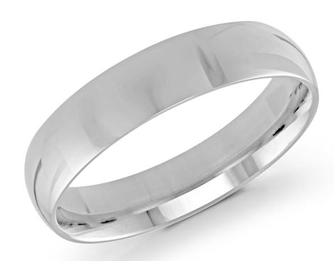 14 Karat White Comfort Fit Wedding Band - MALO CREATIONS INC.