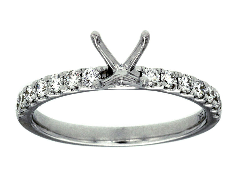 14 Karat White Semi-mount