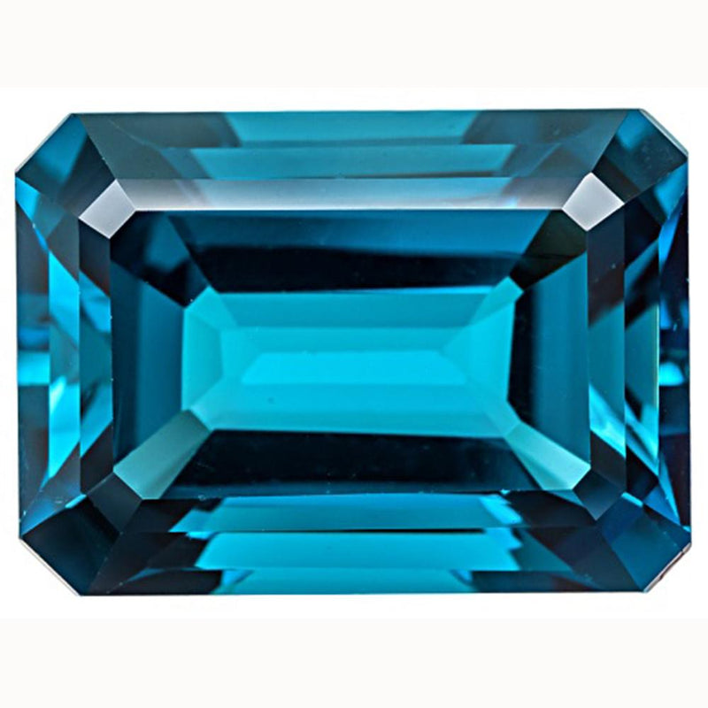 Loose 4.25ct EM Cut Blue Topaz
