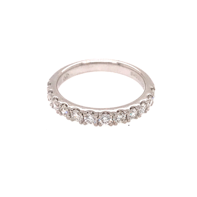 14 Karat White Straight Prong Band
