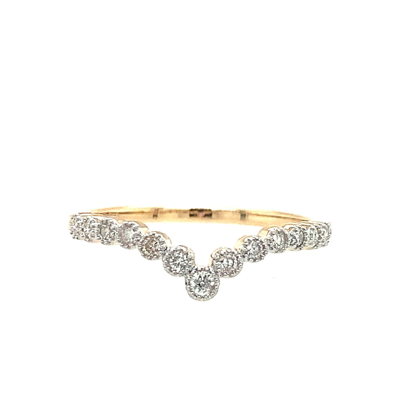 14 Karat Yellow Milgrain Band