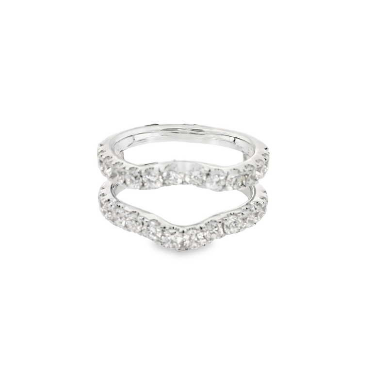 14 Karat White Ring Guard/Jacket Diamond Ring Guard