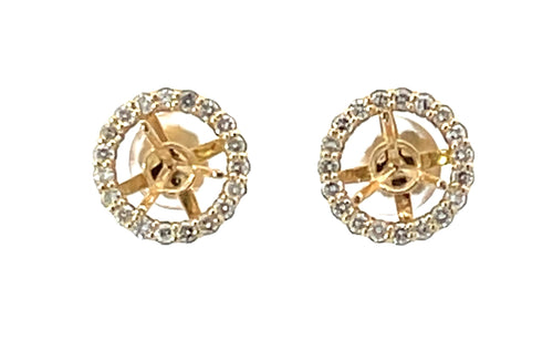 14 Karat Yellow Diamond Earring Jackets - MALAKAN DIAMOND CO.