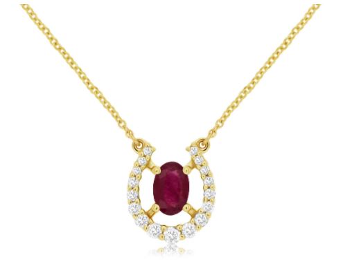 14 Karat Yellow Gemstone Necklace