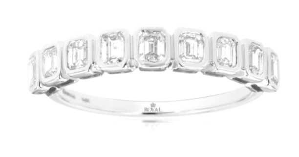 14 Karat White Stackable Band Band
