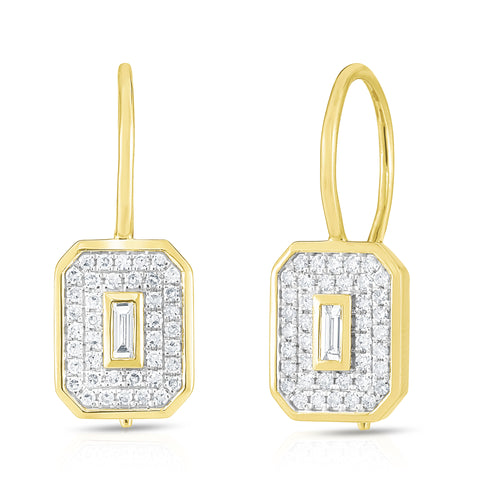 Diamond Hoop/Dangle/Drop Earring - URBAETIS FINE JEWELRY