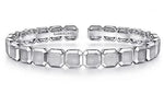 STERLING SILVER 7.25" Satin Bangle Bracelet