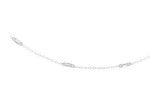 14 Karat White Station Diamond Necklace