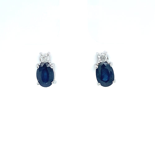 14 Karat White Sapphires Gemstone Earrings - RYAN GEMS INC.