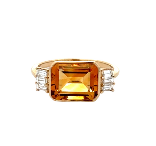 14 Karat Yellow Lady's Contemporary Gemstone Fasion Ring - LALI JEWELS