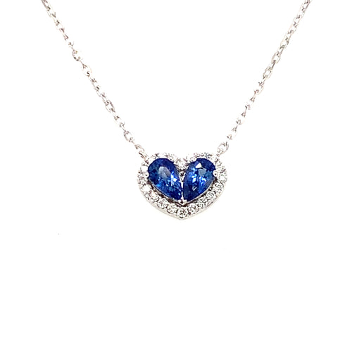 14 Karat White Heart Gemstone Necklace - ROMAN + JULES