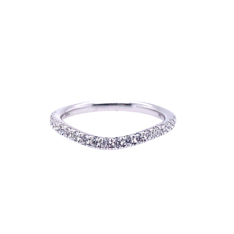 14 Karat White Straight Prong Band
