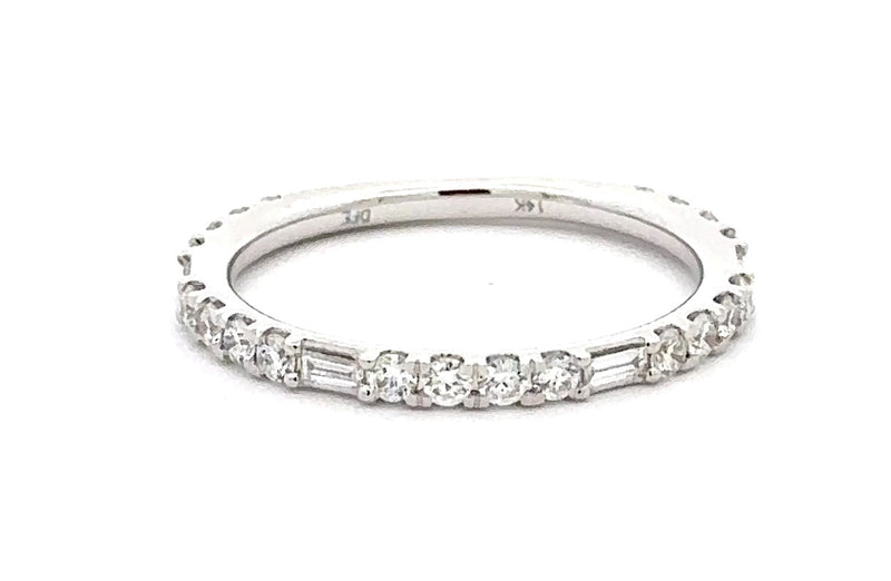 14 Karat White Stackable Band Band
