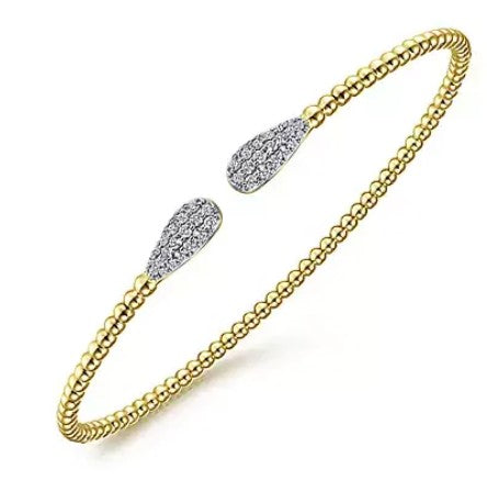 14 Karat Yellow Bangle Diamond Bracelet