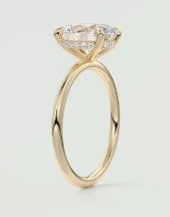 14 Karat Yellow Solitaire Lab Grown Semi-mount (No Center Stone)